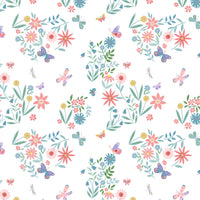 Dear Stella - Shimmer - In Bloom White Fabric