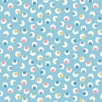 Dear Stella - Shimmer - You're Purrfect Sky Fabric