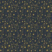 Dear Stella - Holly Jolly - Star Garland Slate Fabric