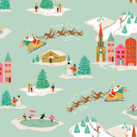 Dear Stella - Holly Jolly - Holiday Toile Glacier Fabric