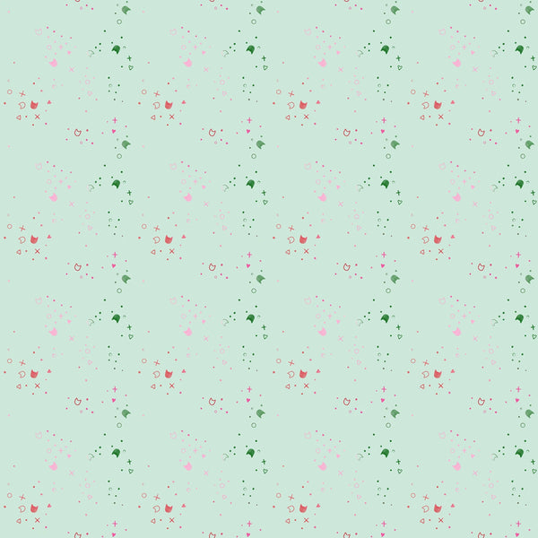 Dear Stella - Kitty Litter -Spearmint Fabric