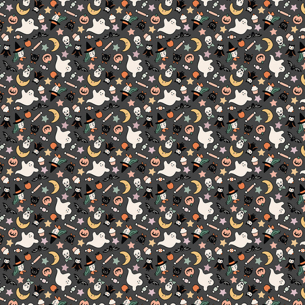 Poppie Cotton - Sweet Tooth - Treats Black Fabric