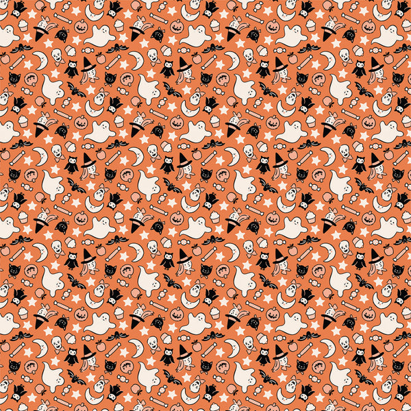 Poppie Cotton - Sweet Tooth - Treats Orange Fabric