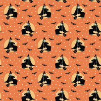 Poppie Cotton - Sweet Tooth - Little Witch Orange Fabric