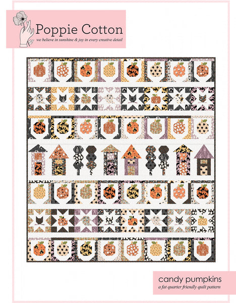 Poppie Cotton - Sweet Tooth Candy Pumpkins Quilt - Paper Pattern