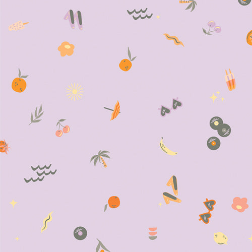 Art Gallery Fabrics - Tangerine - Retro Summer Fabric
