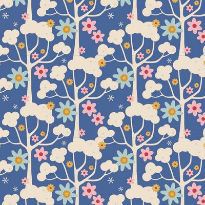 Tilda - Jubilee -  Wildgarden Blue Fabric