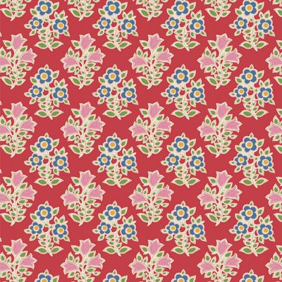 Tilda - Jubilee -  Farm Flowers Blenders Red Fabric