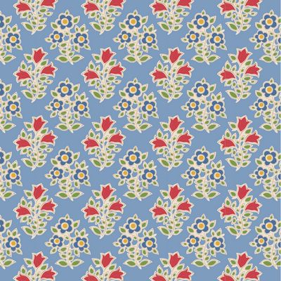 Tilda - Jubilee -  Farm Flowers Blenders Light Blue Fabric