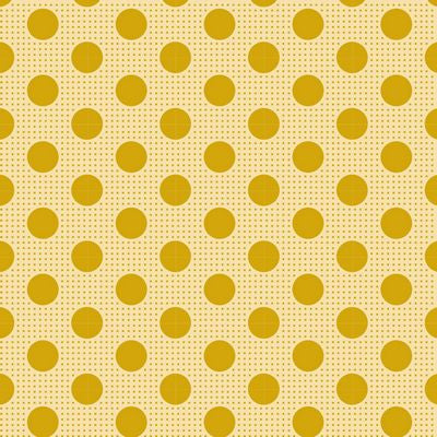 Tilda - Medium Dots - Flaxen Yellow Fabric