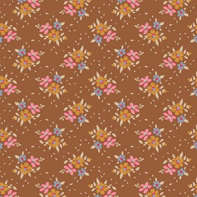 Tilda - Creating Memories - Frida Brown Fabric