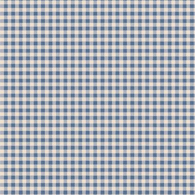 Tilda - Creating Memories - Woven Gingham Blue Fabric