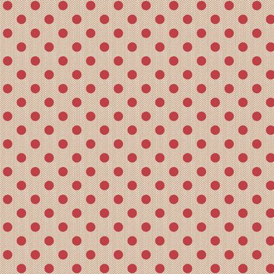 Tilda - Creating Memories - Woven Polkadot Red Fabric