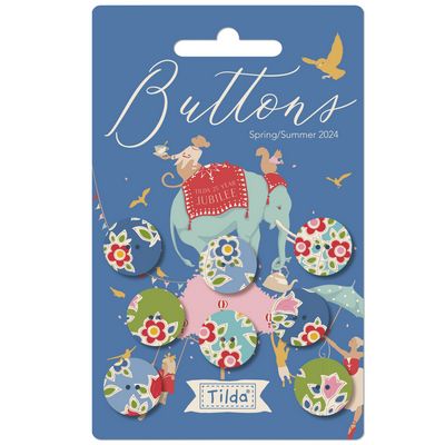 Tilda - Buttons - Jubilee Farm Flowers 16mm (0.63in)