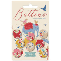 Tilda - Buttons - Jubilee Farm Flowers 18mm (0.72in)
