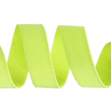 Renaissance Ribbons - Tula Pink Nylon Webbing - Moonbeam/Neon Yellow