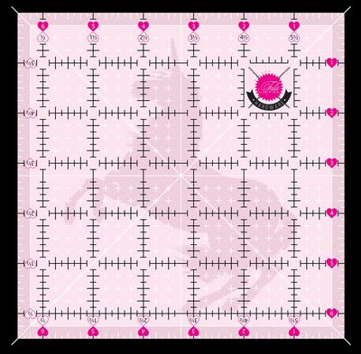 Tula Pink Hardware - 6.5 inch Square Non Slip Unicorn Quilt Ruler