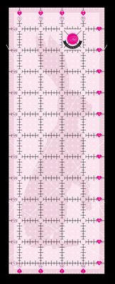 Tula Pink Hardware - 4.5in by 12.5in Non Slip Rabbit Quilt Ruler