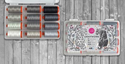 Aurifil - Tula Pink Graywork Threads (12 Large Spools)
