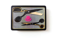 Tula Pink Hardware - Limited Edition Black & Gold Scissor Tin