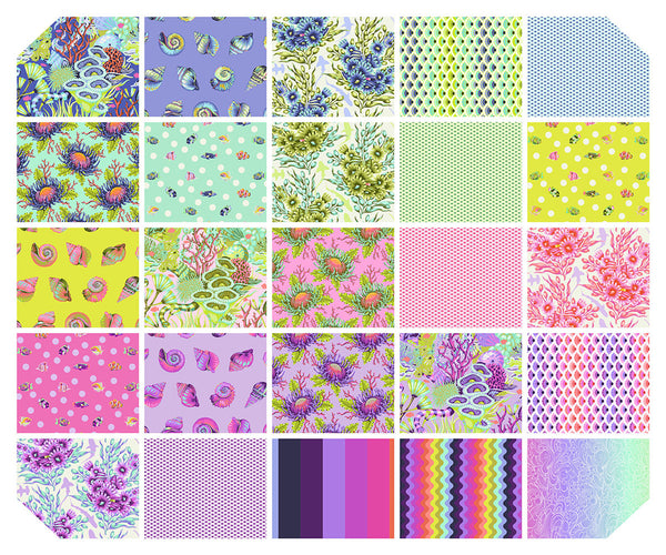 Pre-Order FreeSpirit Fabrics - Tula Pink Floral Reef 5" Charm Pack