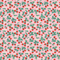 Poppie Cotton - Home Sweet Home - Strawberry Cake Pink Fabric