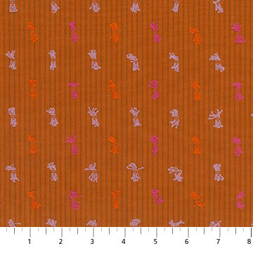 Anna Maria Textiles - Garden Variety - Channeling Rust Woven Fabric