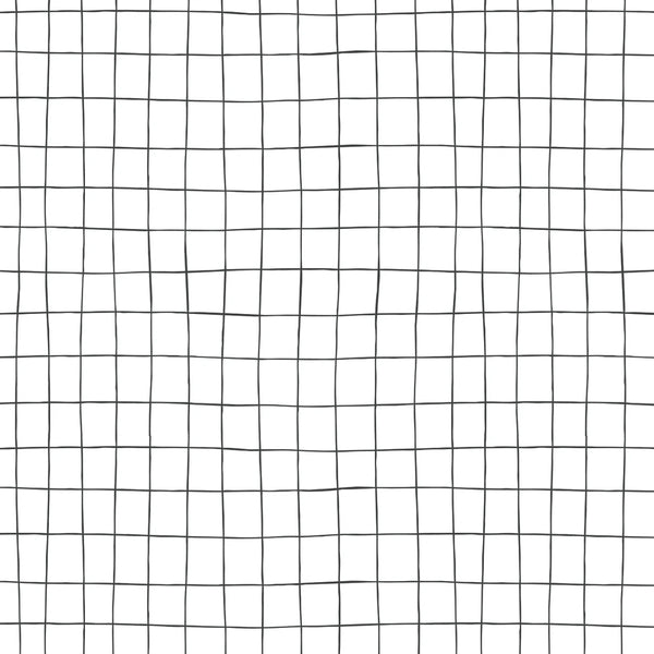 Riley Blake - Wild and Free 108" Wide Quilt Back - Grid White Fabric