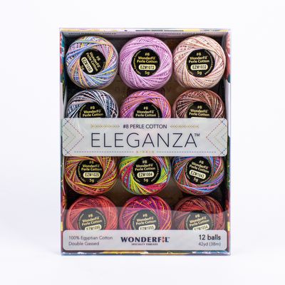 Wonderfil - Variegated Eleganza Pearl Cotton Thread Sz 8 - Passion