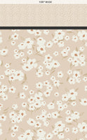 Art Gallery Fabrics - 108" Wide Back - Spring Daisies Ecru Fabric