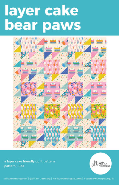 Allison Ramsing - Layer Cake Bear Paws - Paper Pattern