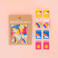 Sarah Hearts - Sun and Rainbow Multipack Woven Labels (8 ct)