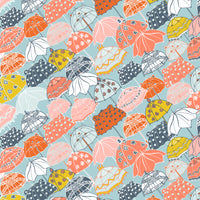 RJR Fabrics - Splish Splash - Under My Umbrella Sky Blue Fabric