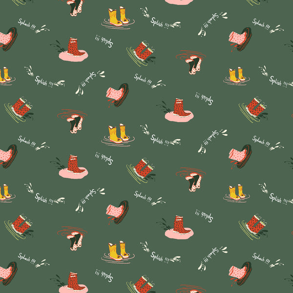 RJR Fabrics - Splish Splash - Hunter Green Fabric