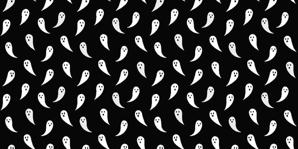 Cotton + Steel Fabrics - School Of Magic - Boo...I'm A Ghost - Black As Night Pearlescent Fabric