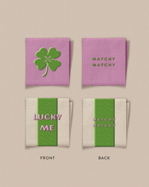 Matchy Matchy Sewing Club - Lucky Clover Square Labels (8 ct)