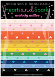 Renaissance Ribbons - Ruby Star Society Hearts and Sparks Ribbon Pack