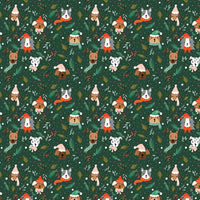 Cotton + Steel Fabrics - Merry Pawmas - Barkmas Tree Hunter Metallic Fabric