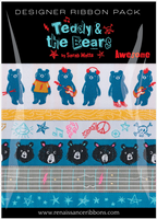 Renaissance Ribbons - Ruby Star Society Teddy & the Bears Ribbon Pack - Awesome
