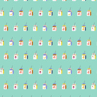 Cotton + Steel Fabrics - A Sunshine Story - Sunshine Smoothies Teal Blast Fabric