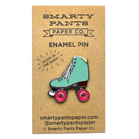 Smarty Pants Paper - Sea Foam Roller Skate Pin