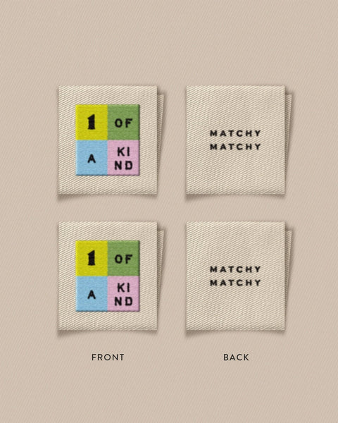 Matchy Matchy Sewing Club - 1 of a Kind Rainbow Square Labels (8 ct)