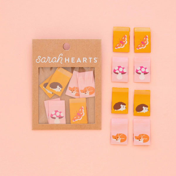 Sarah Hearts - Woodland Creatures Woven Labels (8 ct)