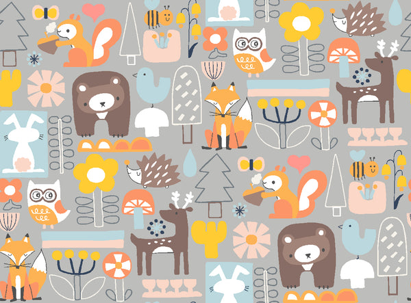 Cotton + Steel Fabrics - Kanpeki Na Hi - Sinrin Yoku No Gray Days Fabric