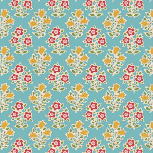 Tilda - Jubilee -  Farm Flowers Blenders Teal Fabric