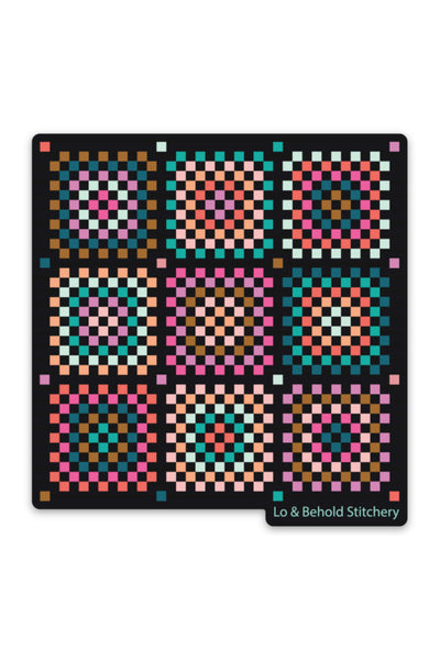 Lo & Behold Stitchery - 80s Party Granny Patch Sticker