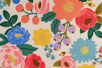 Rifle Paper Co. - Vintage Garden - Vintage Blossom - Cream Canvas Metallic Fabric