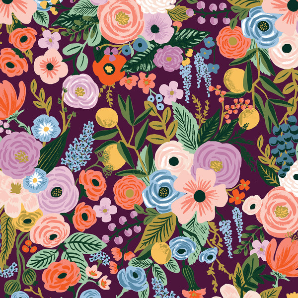 Rifle Paper Co. - Orchard - Garden Party - Burgundy Fabric