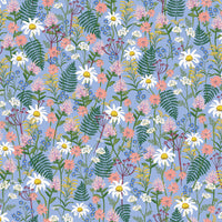 Rifle Paper Co. - Wildwood - Wildflowers - Blue Fabric