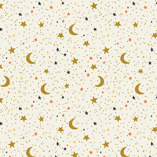 Rifle Paper Co. - Halloween - October Night - Cream Metallic Fabric